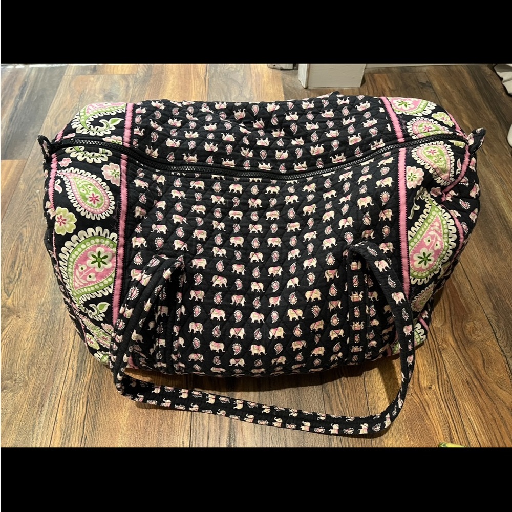 Vera Bradley pink elephant large duffle